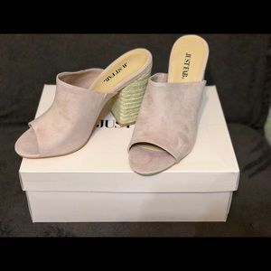Justfab dress sandals mules
